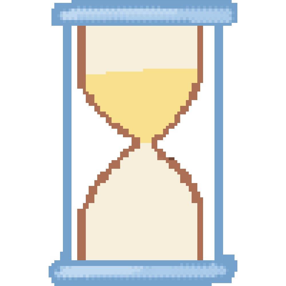 Pixel art animated stopwatch
