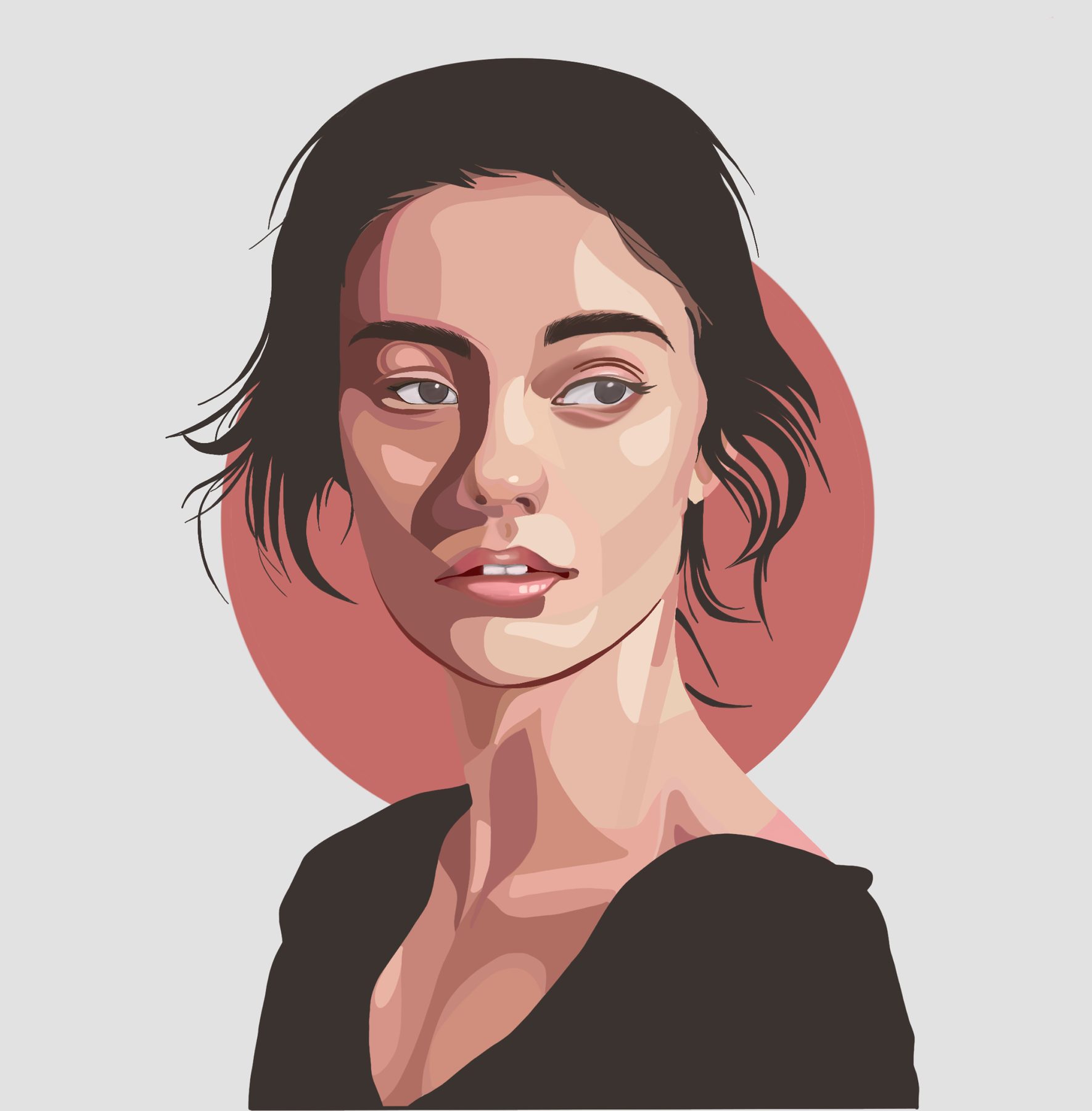 Digital portrait of a woman