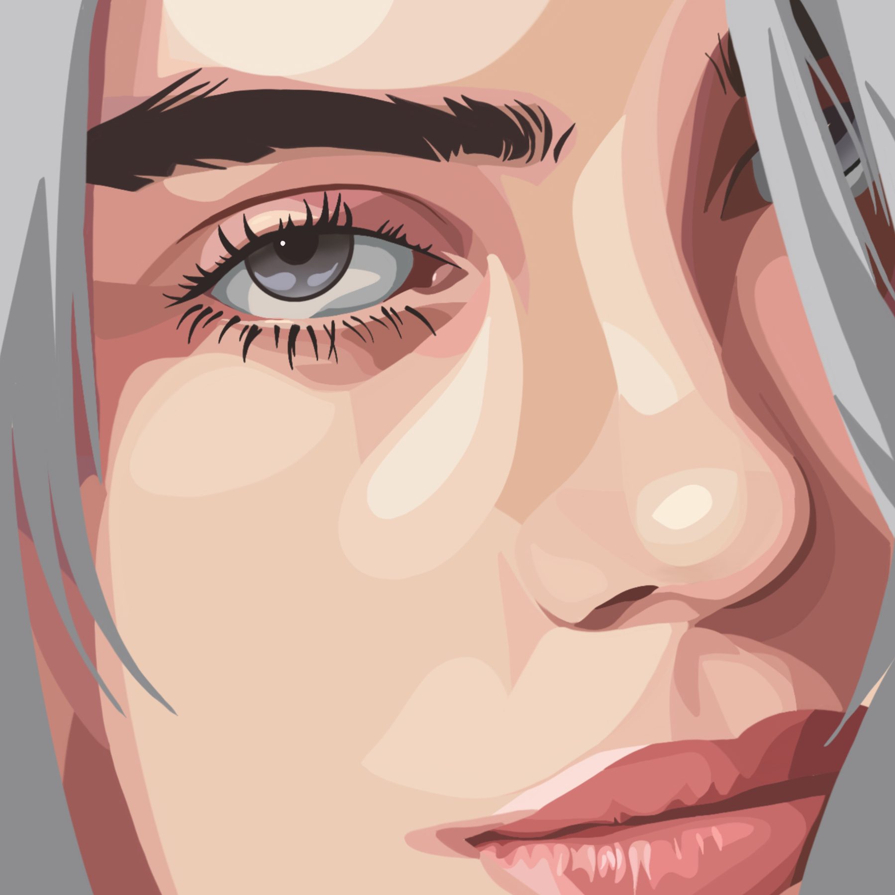 Close-up digital portrait